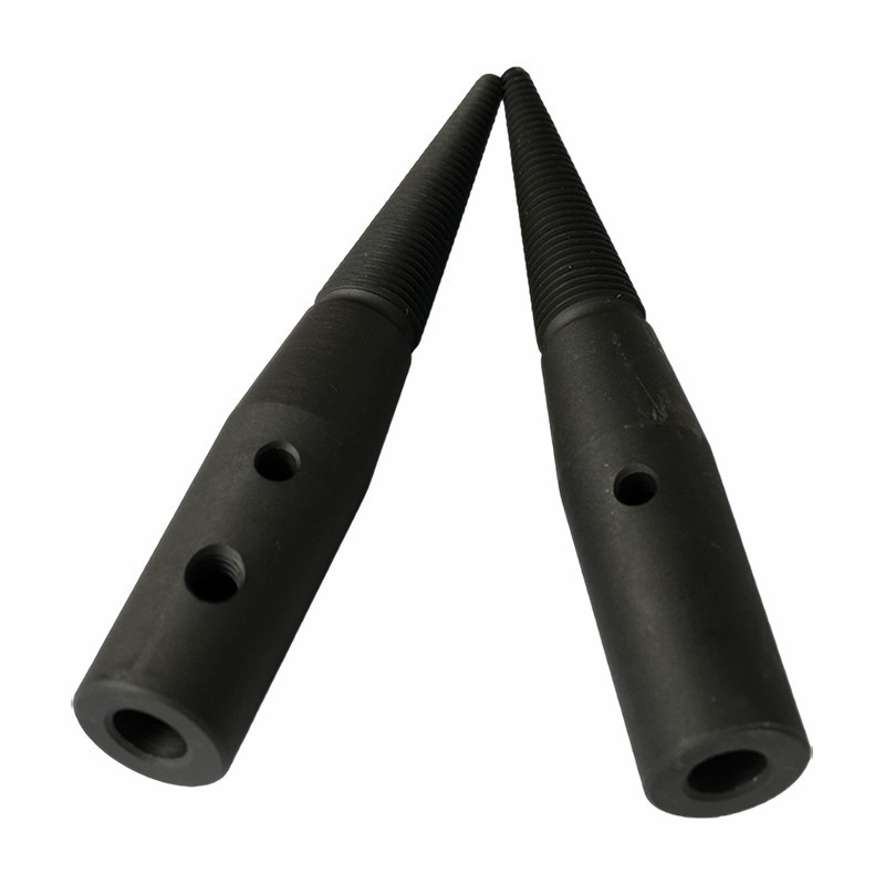 Tapered threaded iron shaft